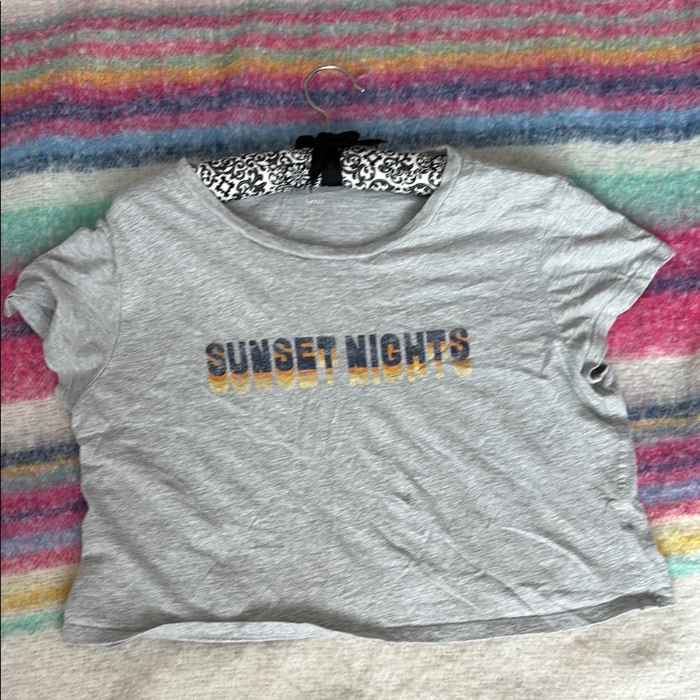 Aerie Black and White Patterned Tee